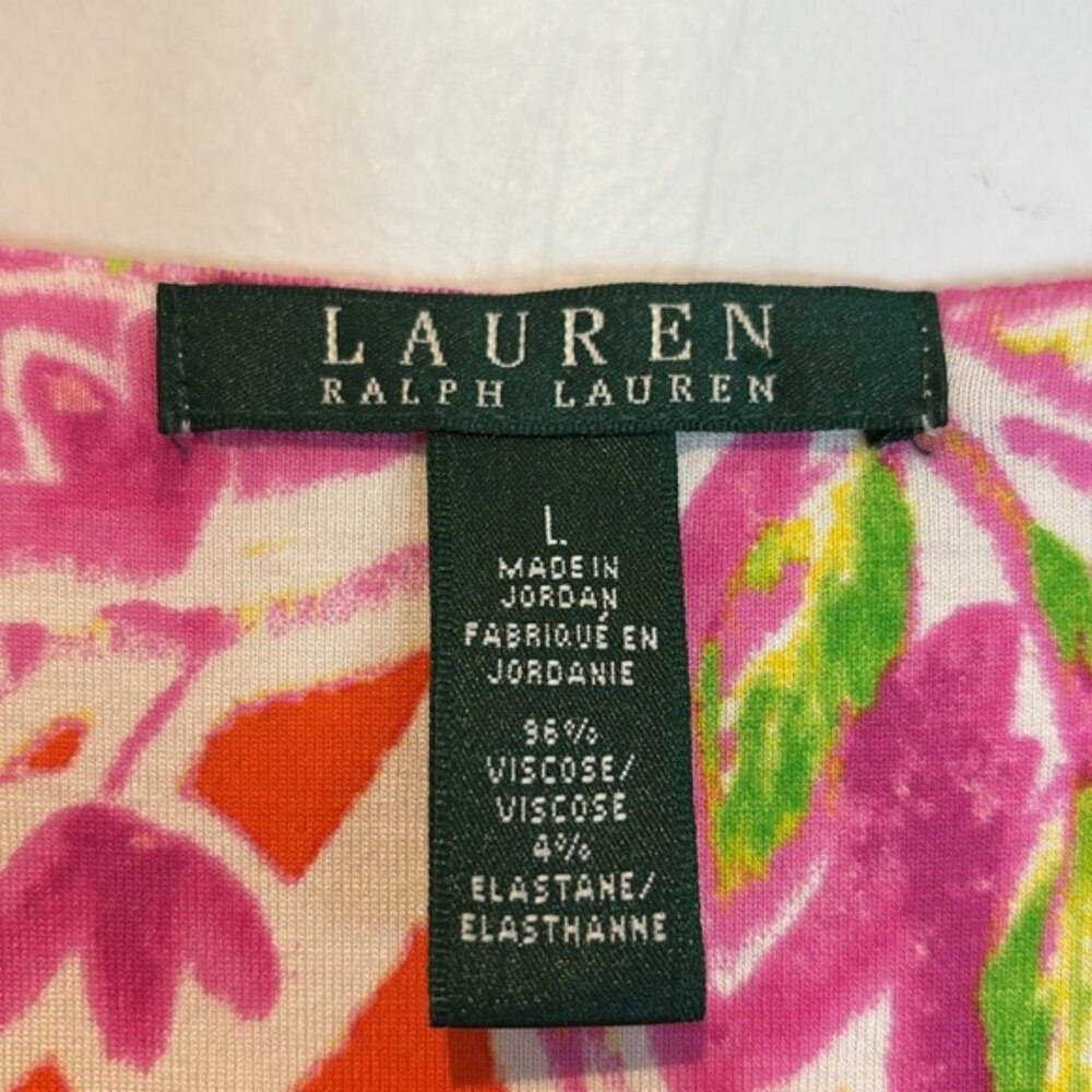 Ralph Lauren Floral Maxi Dress Beachy Colorful Feminine Boho size large - Picture 7 of 8